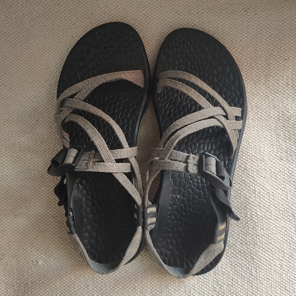 LIKE NEW Chaco Z1 sandals, gray black, size 8 women's